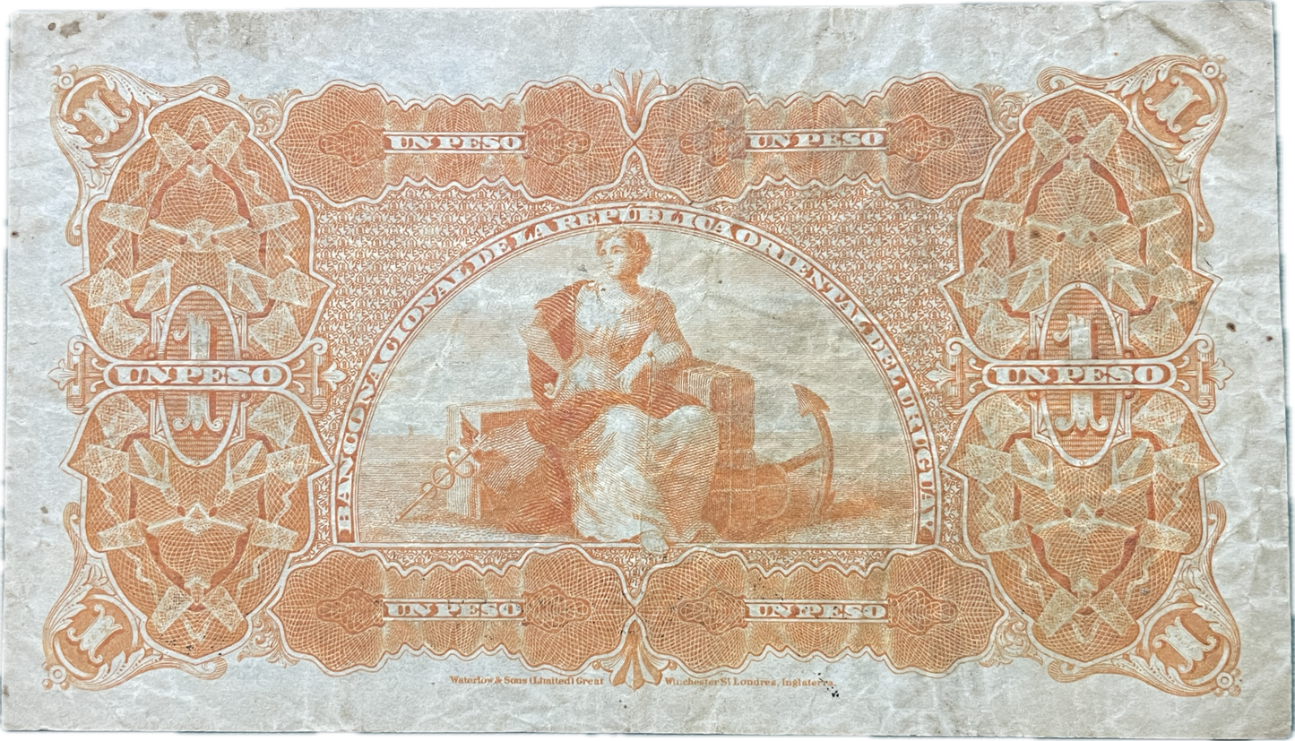 Uruguay - 1887 - 1 Peso, Banco Nacional
