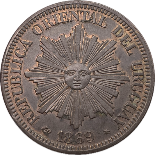 Uruguay - 1869 - 4 Centésimos - Sin Circular