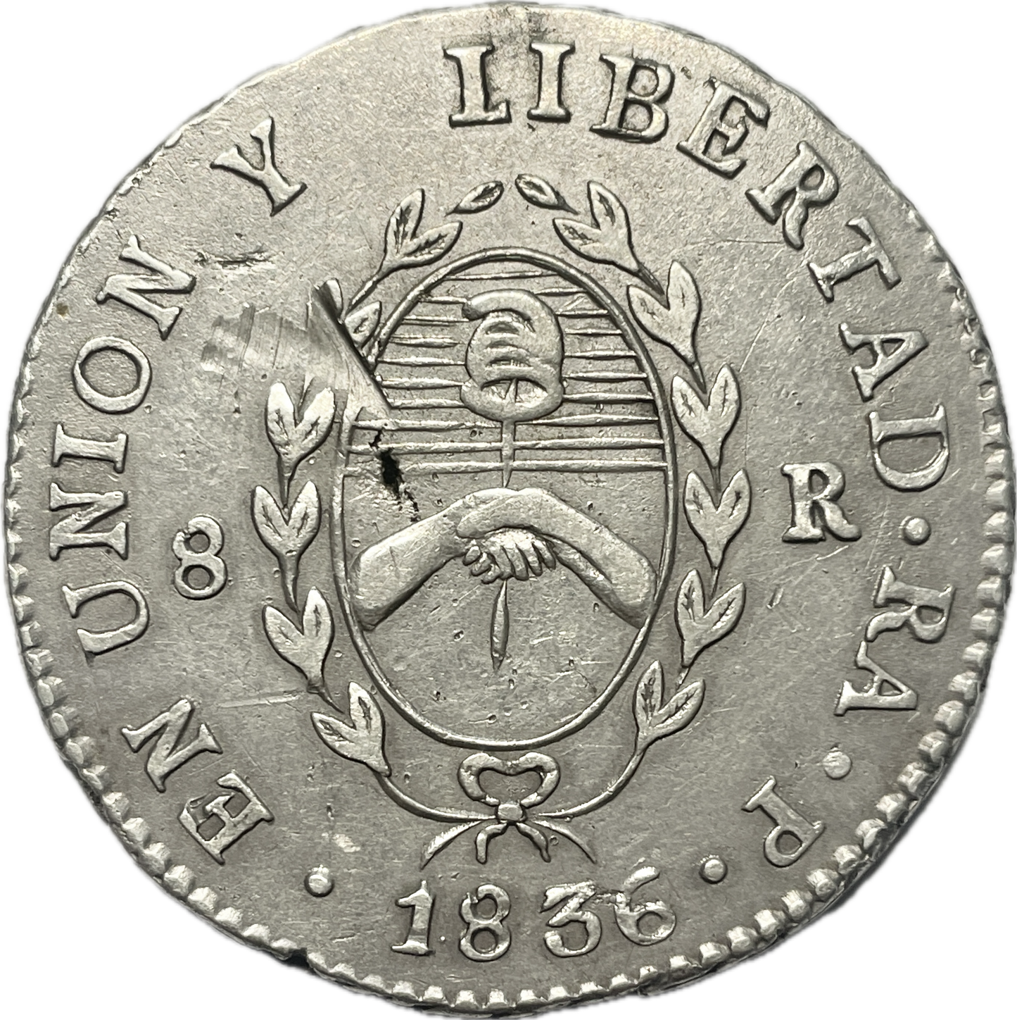 Provincias del Rio de La Plata - 1836 - 8 Reales