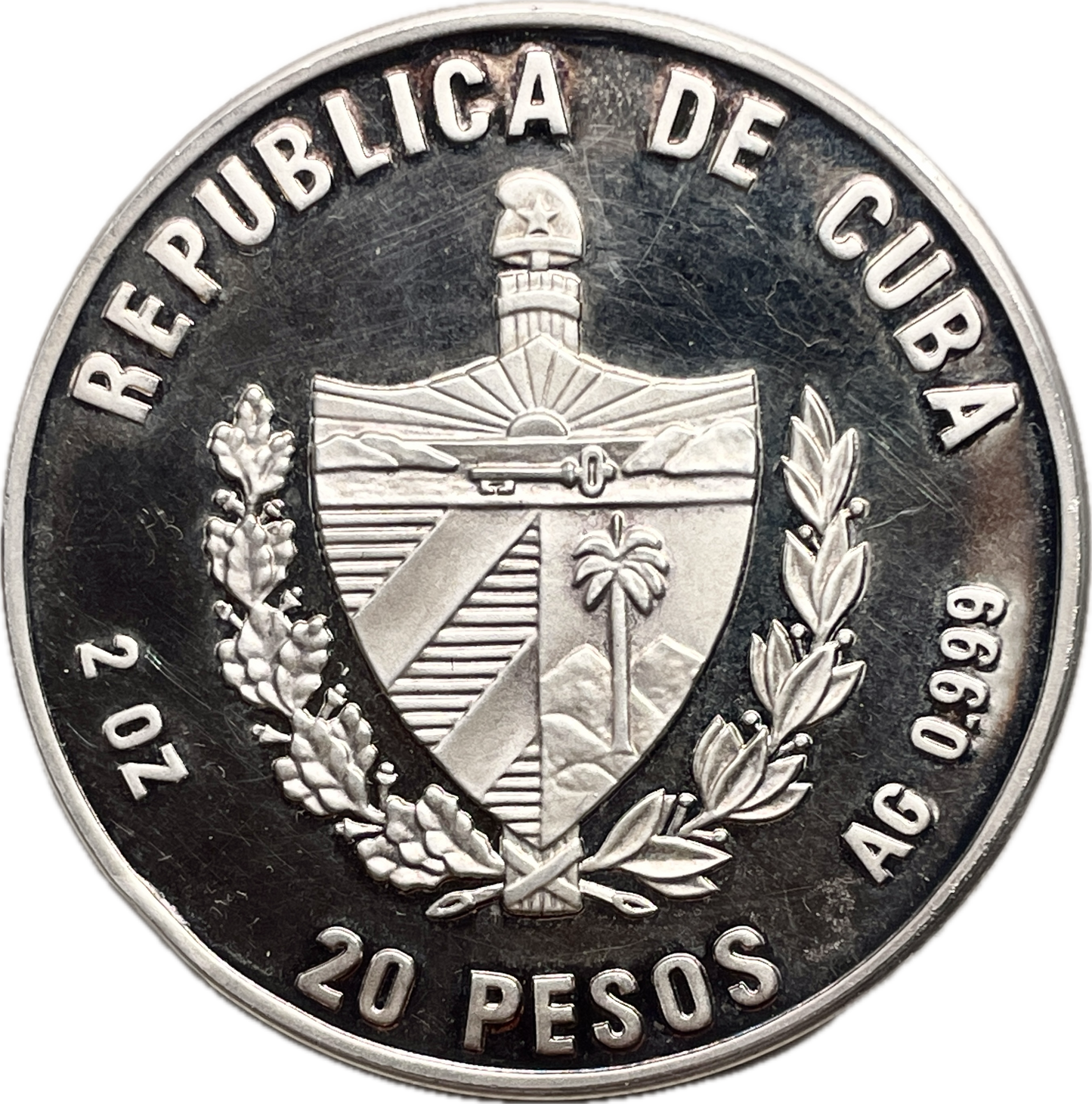 AM_ Cuba - 20 Pesos, Guerrillero Heroico Ernesto Che Guevara, 2 Onzas - 1992