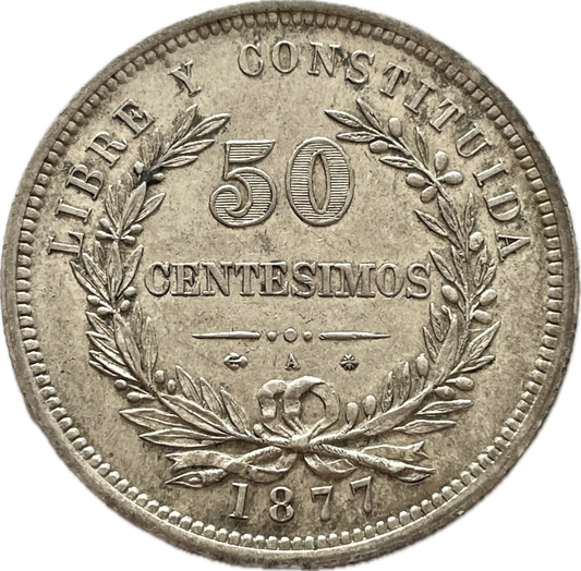 Uruguay - 1877 - 50 Centésimos - Sin Circular