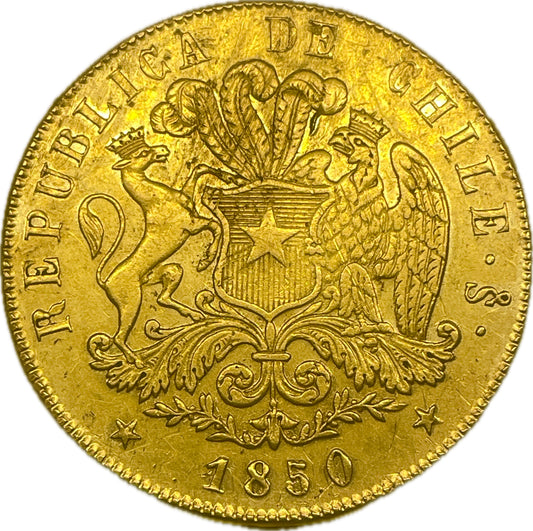 MO_ Chile - 8 Escudos - 1850