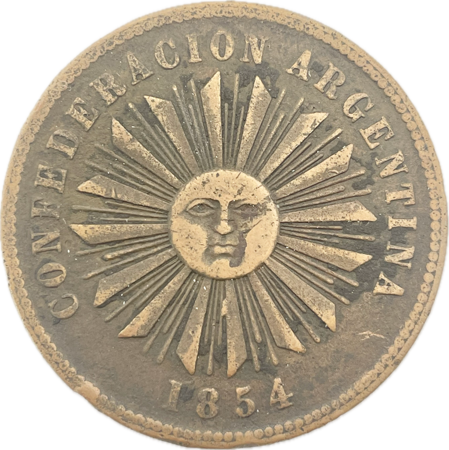 Argentina - 1854 - Confederación Argentina - 4 Centavos - Variante sin Punto