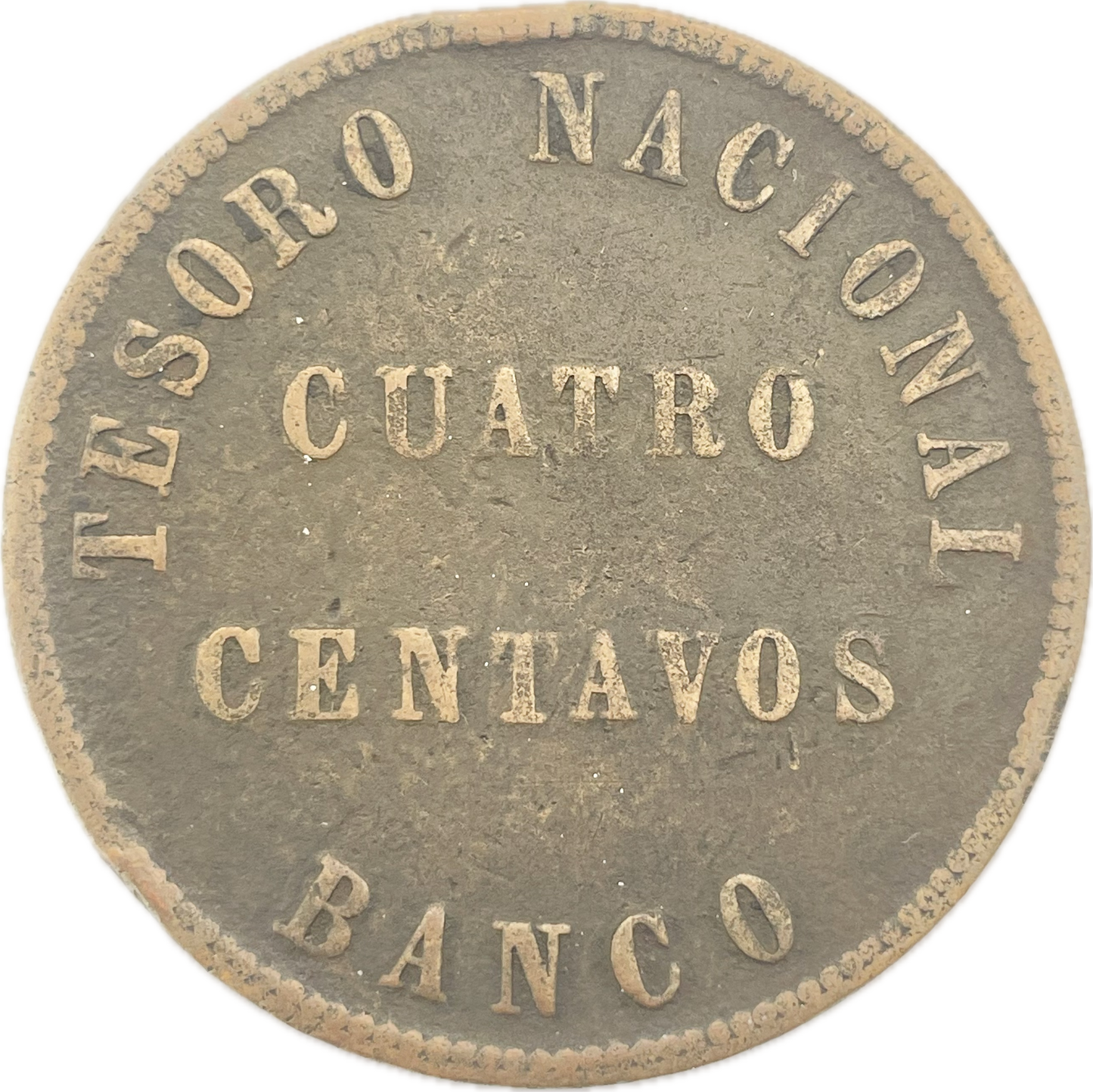 Argentina - 1854 - Confederación Argentina - 4 Centavos - Variante sin Punto