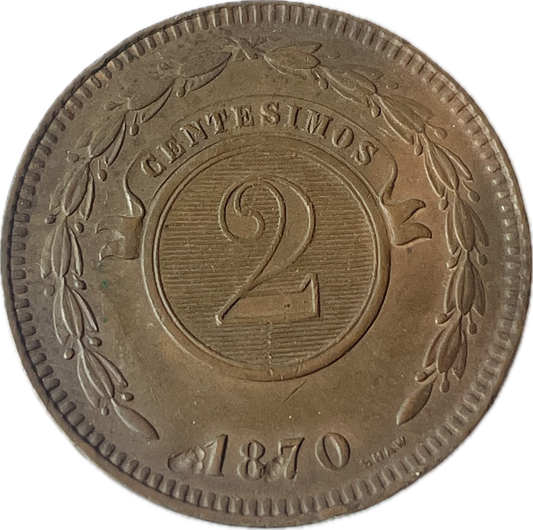 Paraguay - 1870 - 2 Centésimos