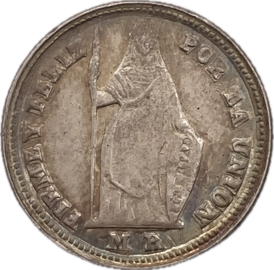 Perú - 1858 - 1/2 Real - Sin Circular