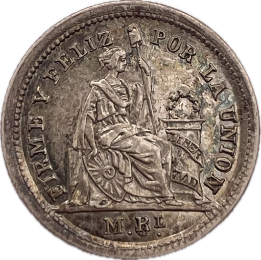Perú - 1860 - 1/2 Real - Sin Circular