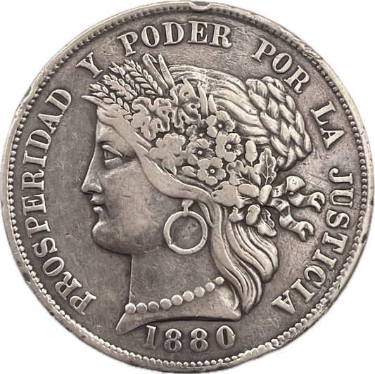 Perú - 1880 - 5 Pesetas