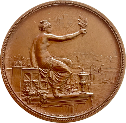 Suiza - 1895 - Medalla Festival de Tiro de Winterthur - Sin Circular