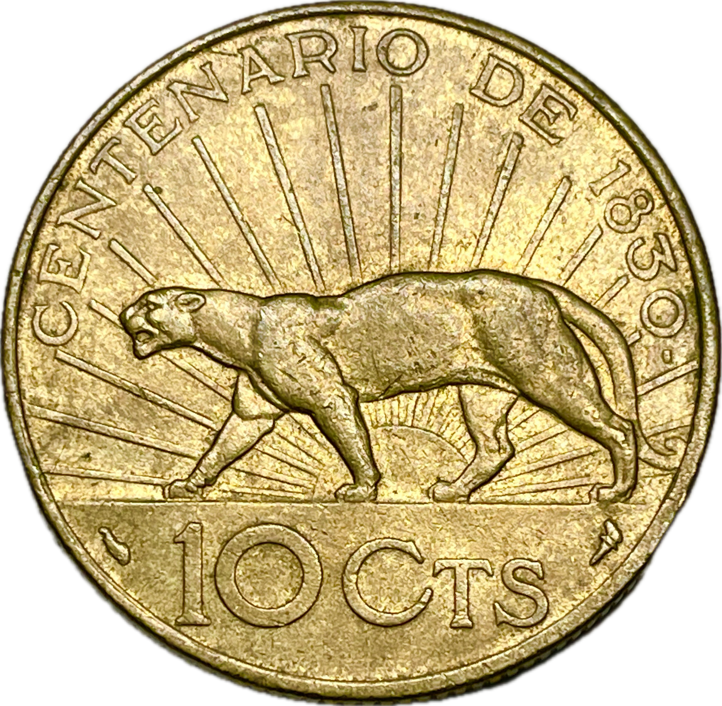 Uruguay - 1930 - 10 Centésimos - Sin Circular - "Pata Quemada"