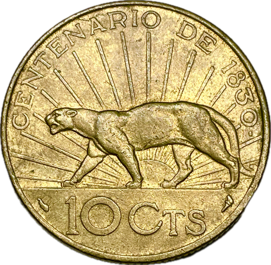 Uruguay - 1930 - 10 Centésimos - Sin Circular - "Pata Quemada"