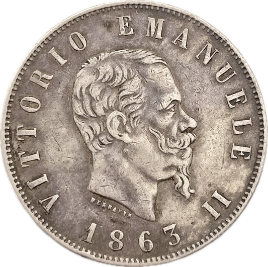 Italia - 1863 - 2 Liras