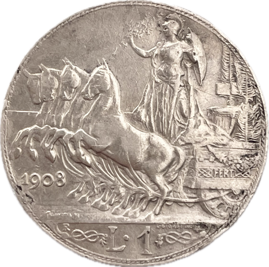 Italia - 1908 - 1 Lira