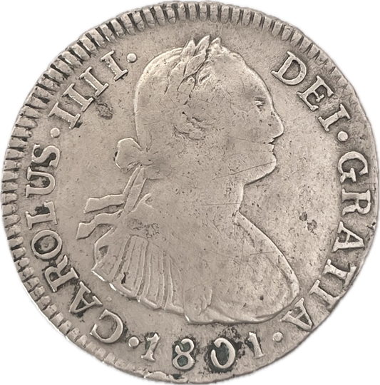 España Colonial - 1801 - Lima - 2 Reales