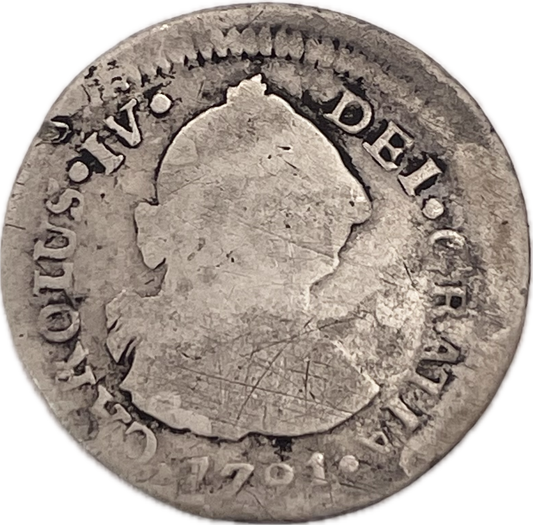 España Colonial - 1791 - Santiago - 1/2 Real