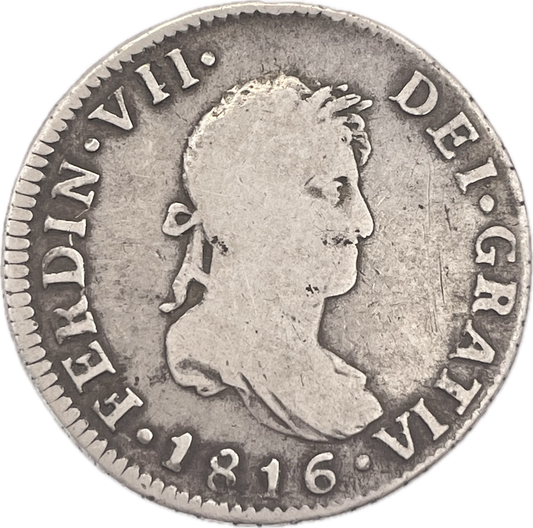 España Colonial - 1816 - Santiago - 2 Reales