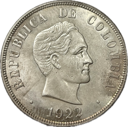 Colombia - 1922 - 50 Centavos - Sin Circular