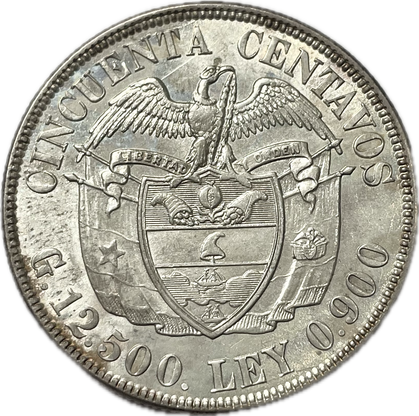 Colombia - 1922 - 50 Centavos - Sin Circular