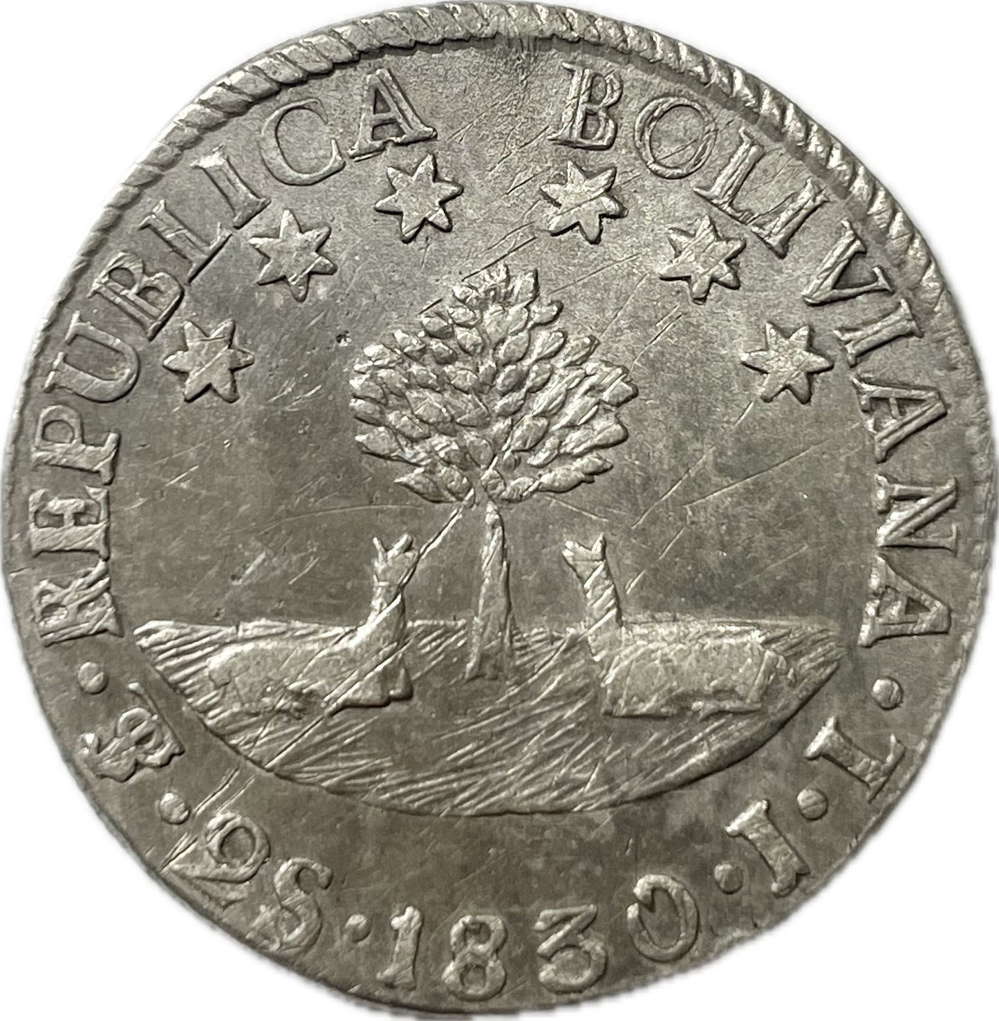Bolivia - 1830 - 2 Soles