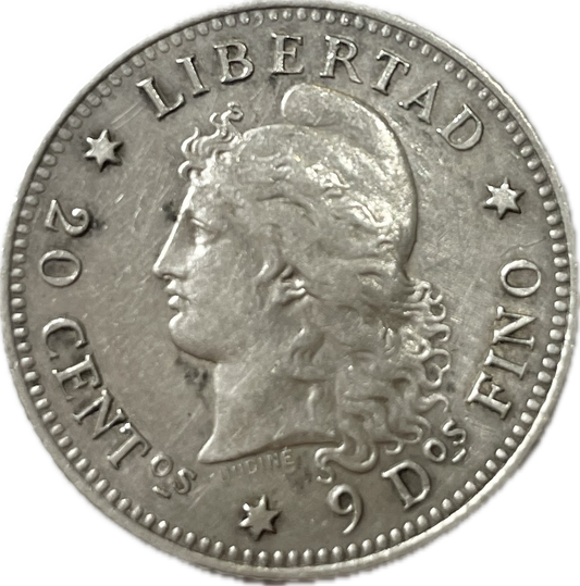 Argentina - 1883 - 20 Centavos - Sin Circular