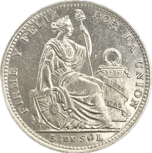 Perú - 1899 - 1/5 Sol - Sin Circular
