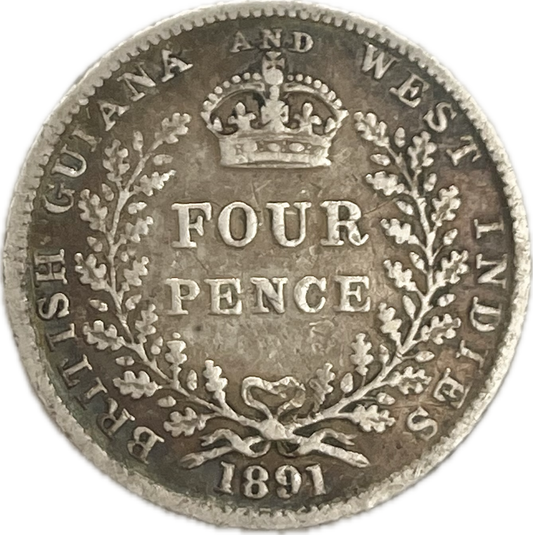 Guyana Británica - 1891 - 4 Pence