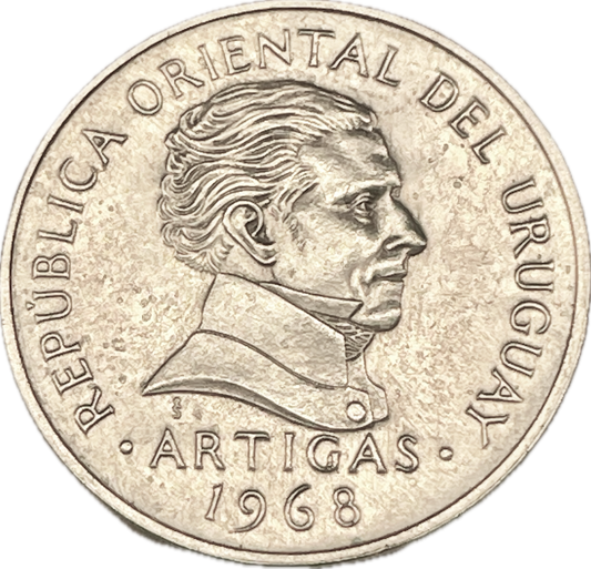 MU_ Uruguay - 1 Peso 1968 - Ensayo en Plata