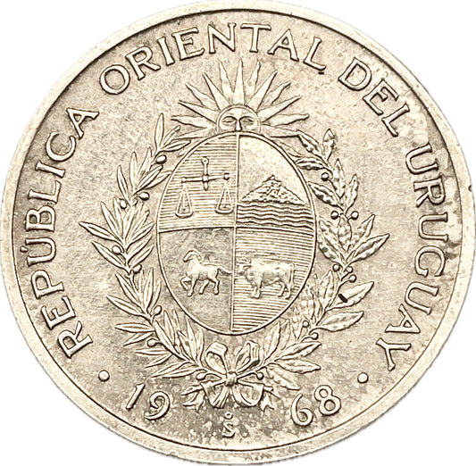 MU_ Uruguay - 50 Pesos 1968 - Ensayo en Plata