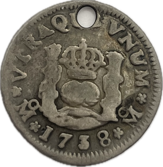 España Colonial - 1738 - México - 1/2 Real