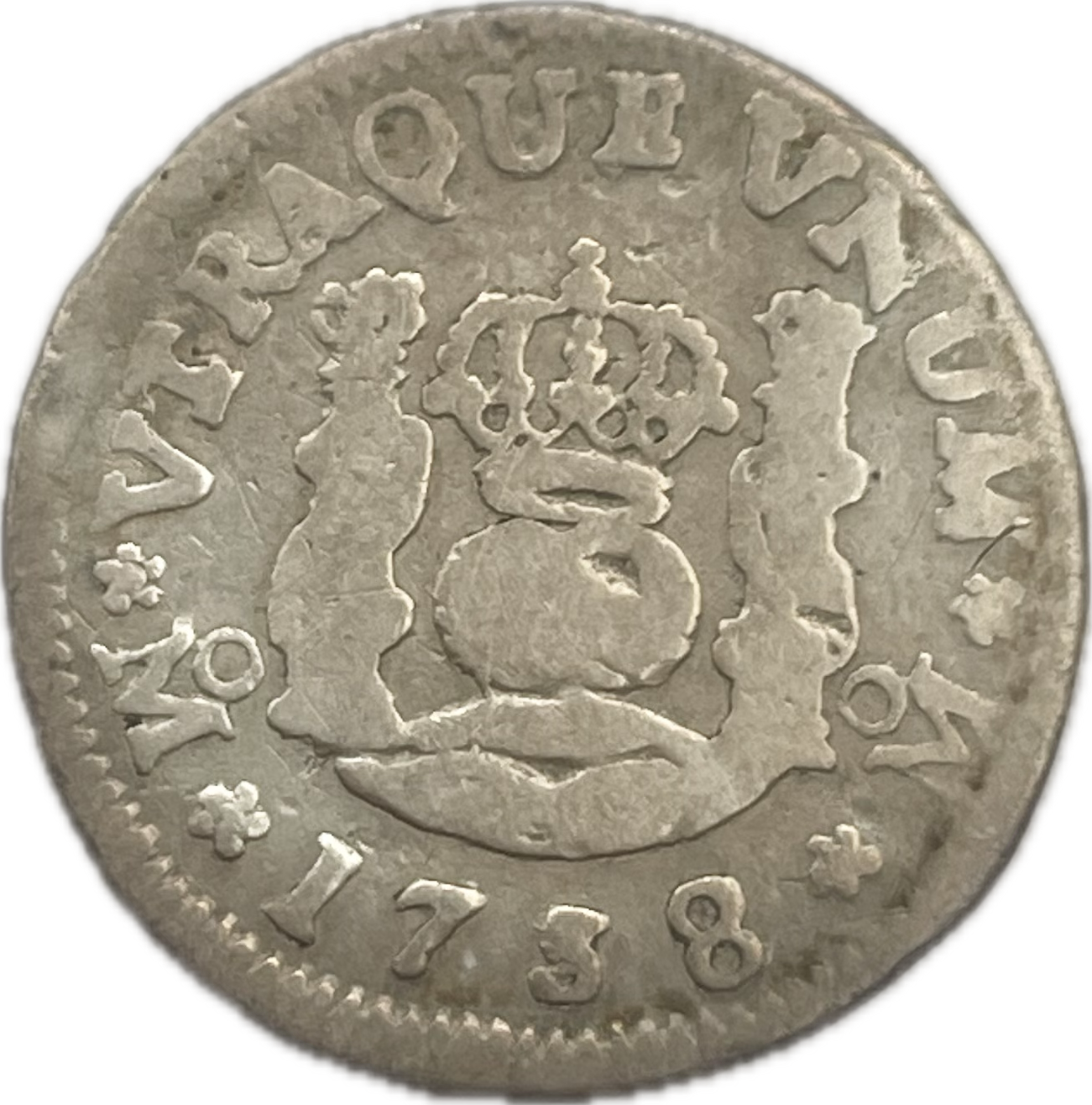 España Colonial - 1738 - México - 1/2 Real