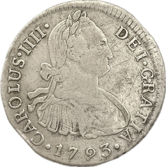 España Colonial - 1793 - Lima - 2 Reales