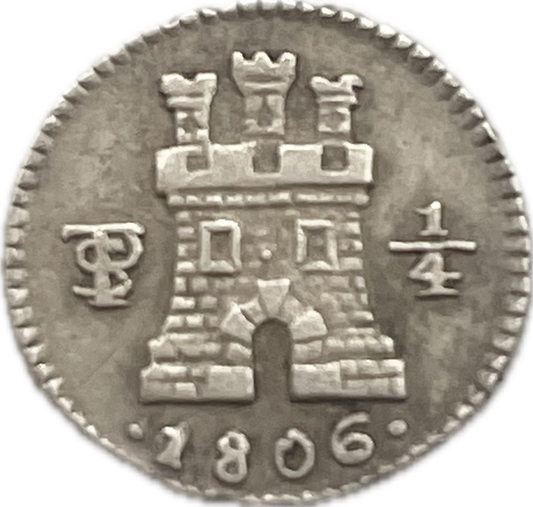 España Colonial - 1806 - Potosí - 1/4 Real