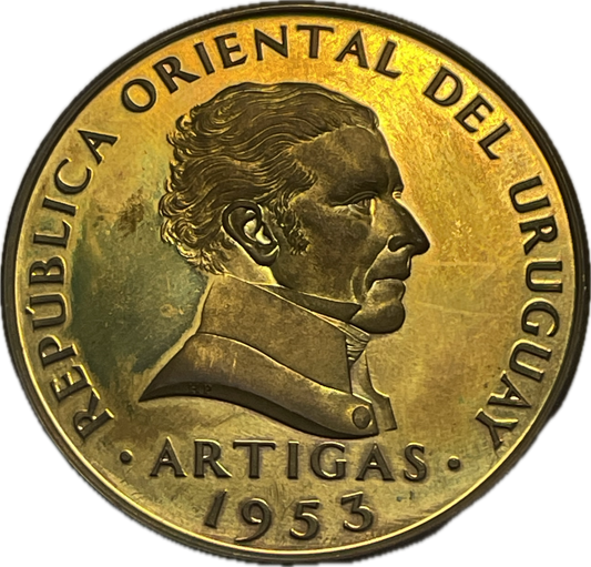 Uruguay - 1953 - Model, Prueba en bronce