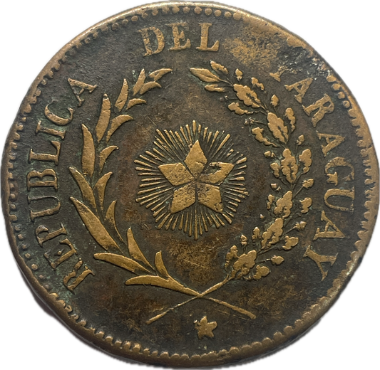 Paraguay - 1870 PM8A - 4 Centésimos, Crudo