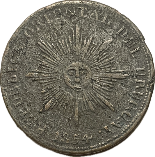 Uruguay - 1854 - 20 Centésimos - variante 20 grande