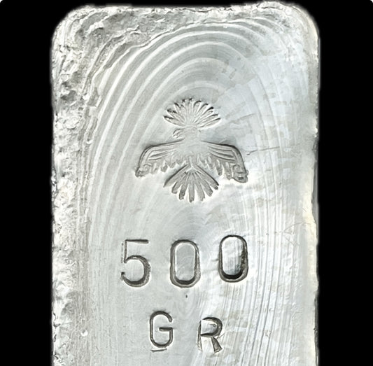 Lingote de Plata Fina - 1/2 Kilo (16 oz)