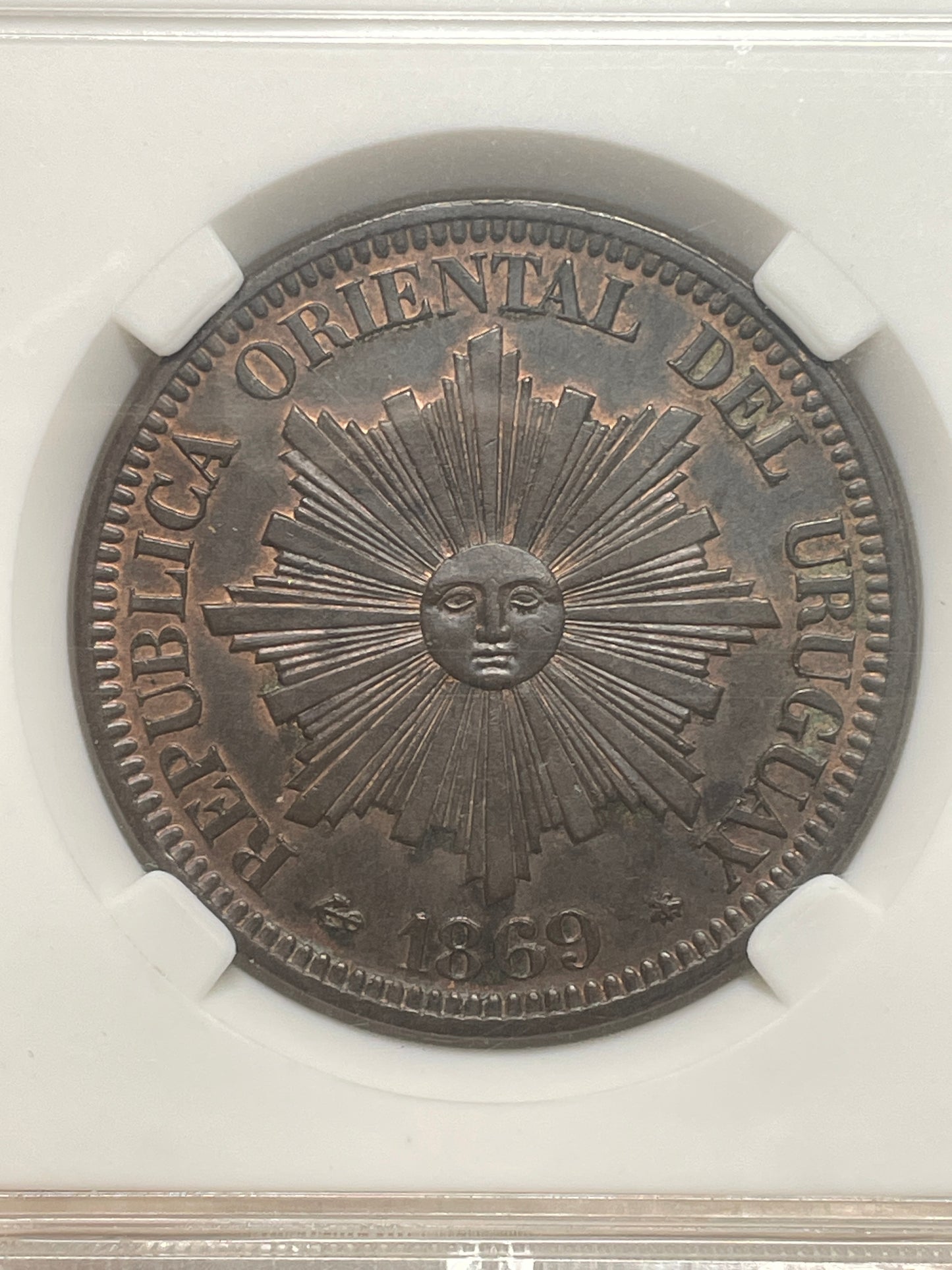 Uruguay - 1869A - 4 Centésimos - MS 64