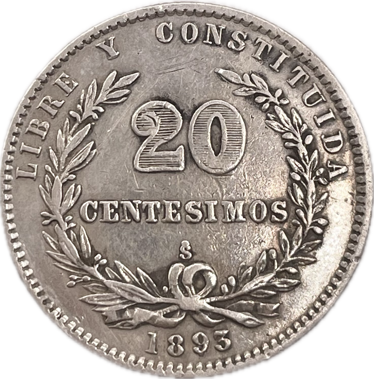 Uruguay - 1893 - 20 Centésimos