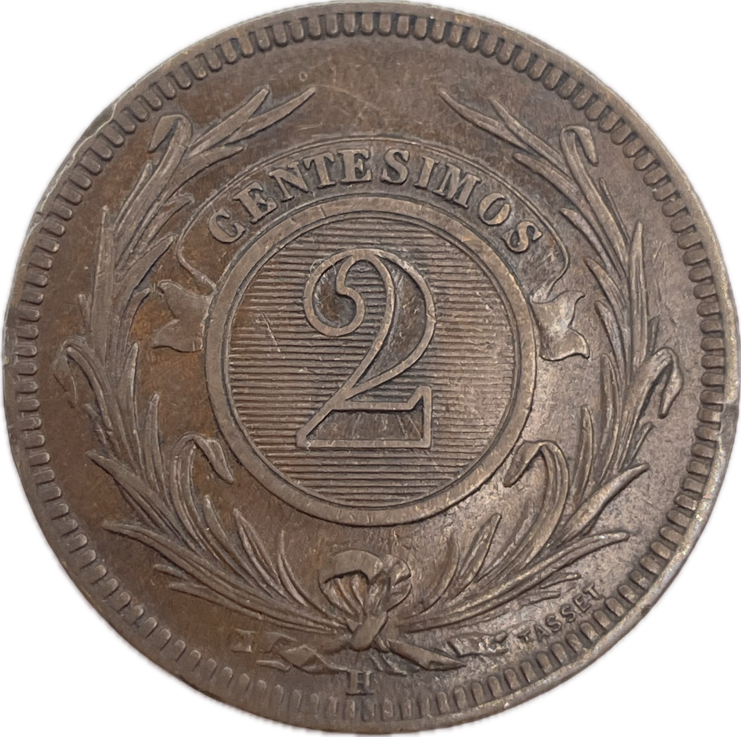 Uruguay - 1869 H - 2 Centésimos
