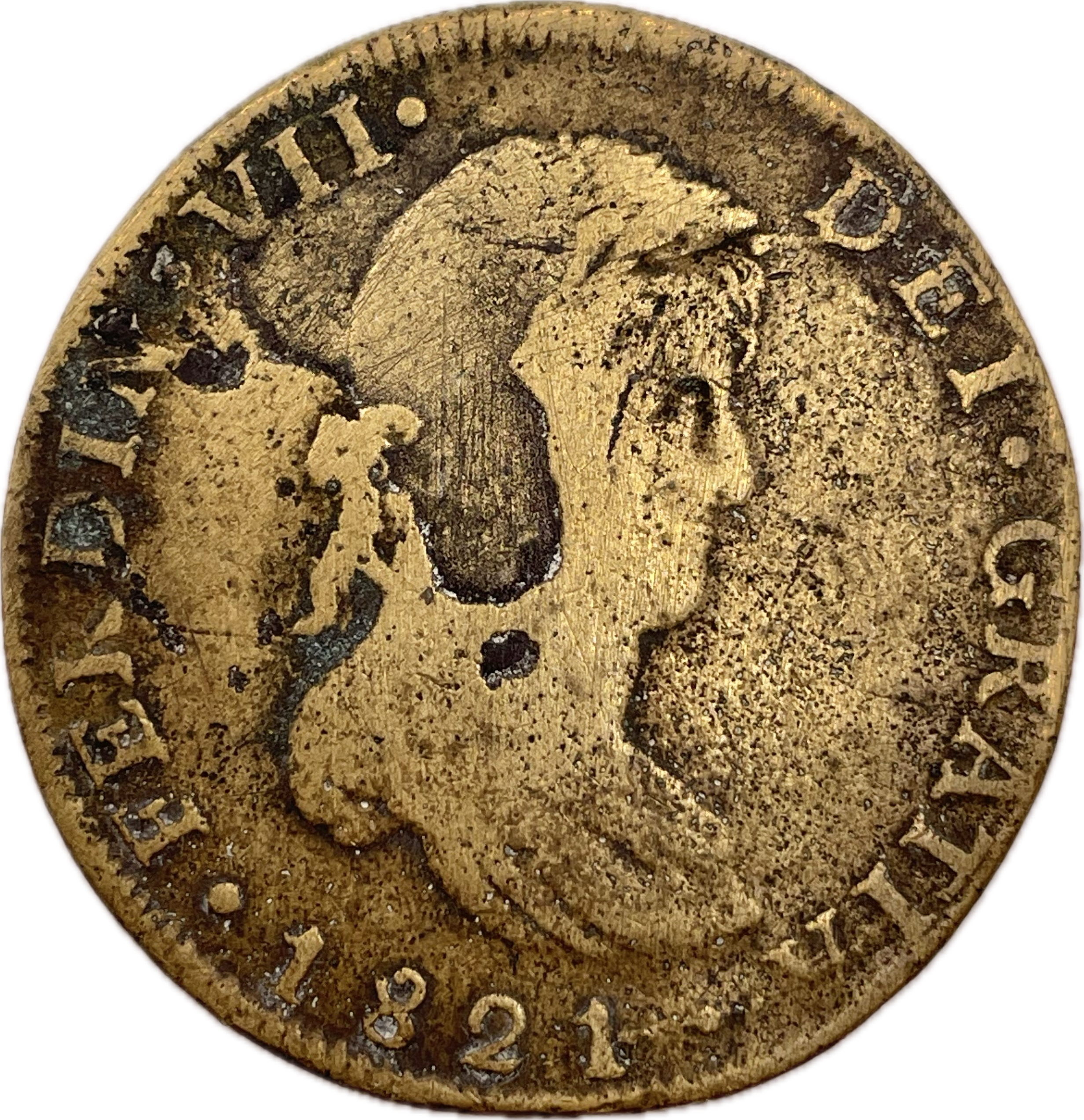 Bot n Gauchesco 1821 M xico 8 Reales Falsa De Epoca Bot n Gauchesco 1821 M xico 8 Reales Falsa De Epoca