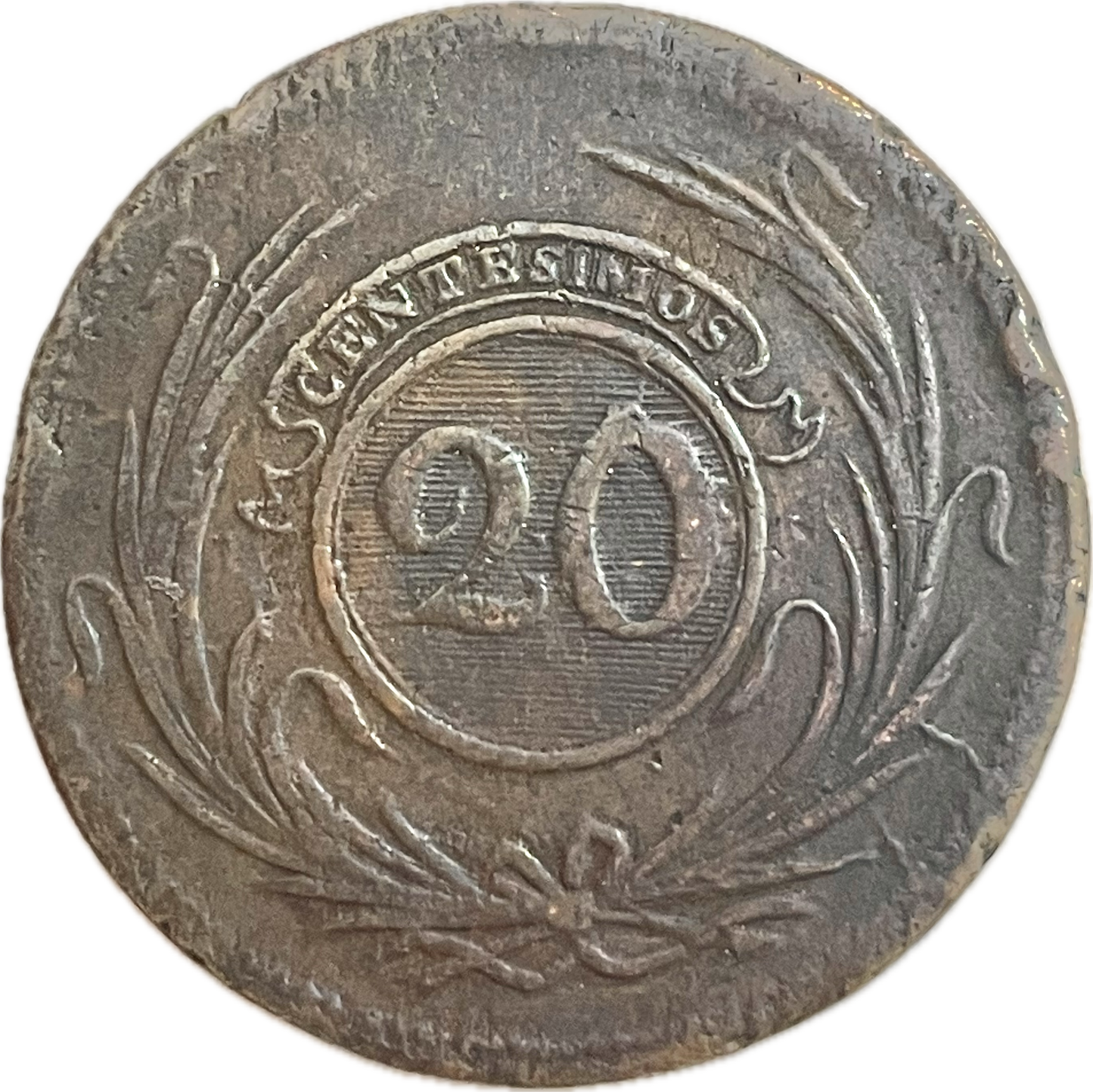 Uruguay - 1854 - 20 Centésimos