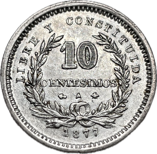Uruguay - 1877 - 10 Centésimos - Sin Circular