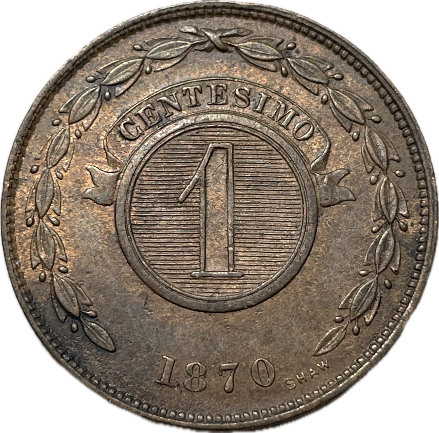 Paraguay - 1870 - 1 Cetésimo - Sin Circular