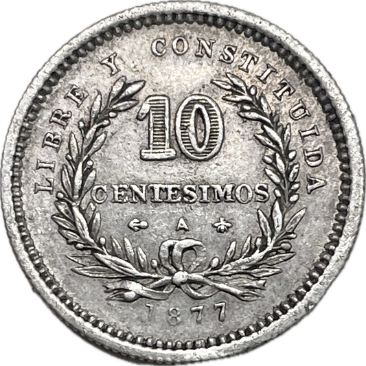 Uruguay - 1877 - 10 Centésimos - Sin Circular