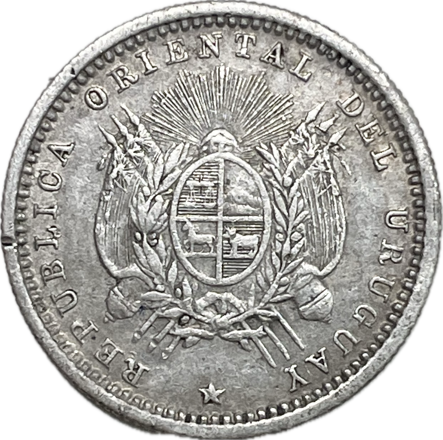 Uruguay - 1877 - 10 Centésimos - Sin Circular