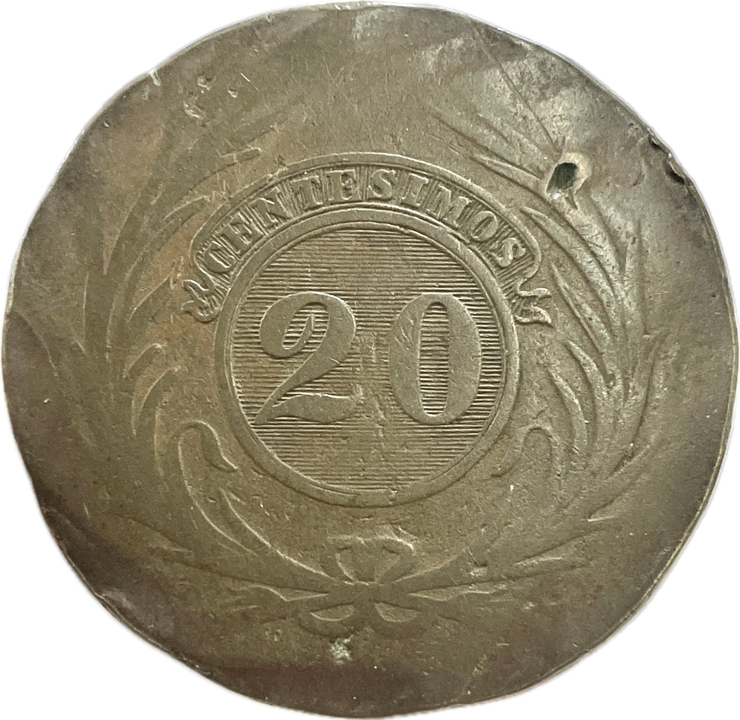 Uruguay - 1843 3.3.1 - 20 Centésimos