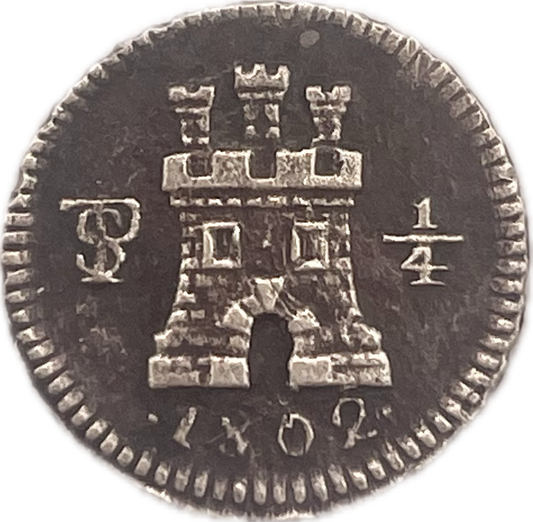 España Colonial - 1802 - Potosí - 1/4 Real