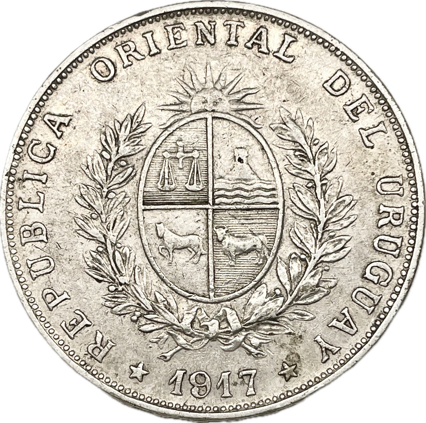 MU_ Uruguay - 1 Peso - 1917