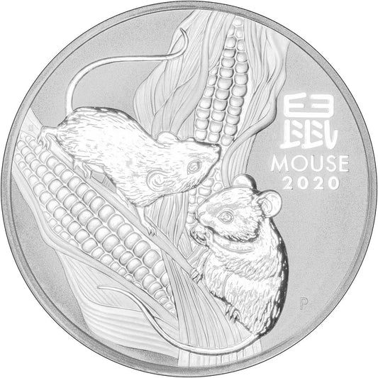 Australia - 2020 - 2 Dólares - 2 Onzas de Plata - "año del ratón"