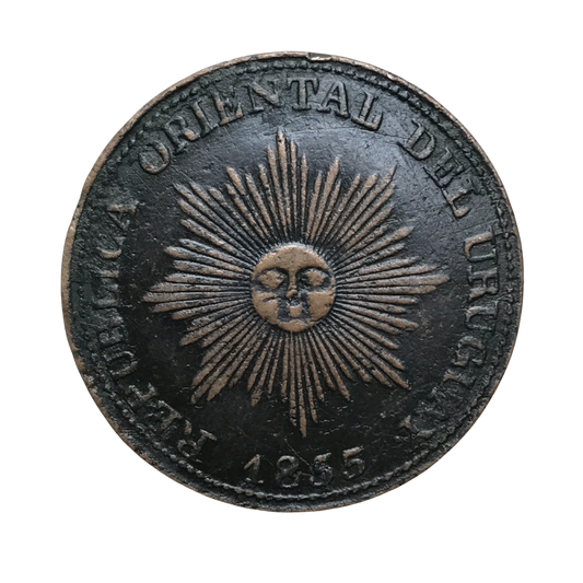 MU_ Uruguay - 20 Centésimos 1855 - 11.1.A